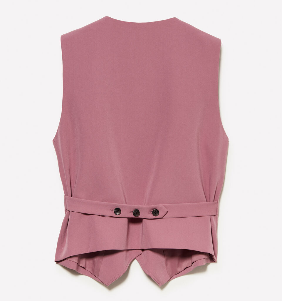Gilet mauve coupe slim - vestes et doudounes sans manches pour femme - Lilas | Sisley image number 6